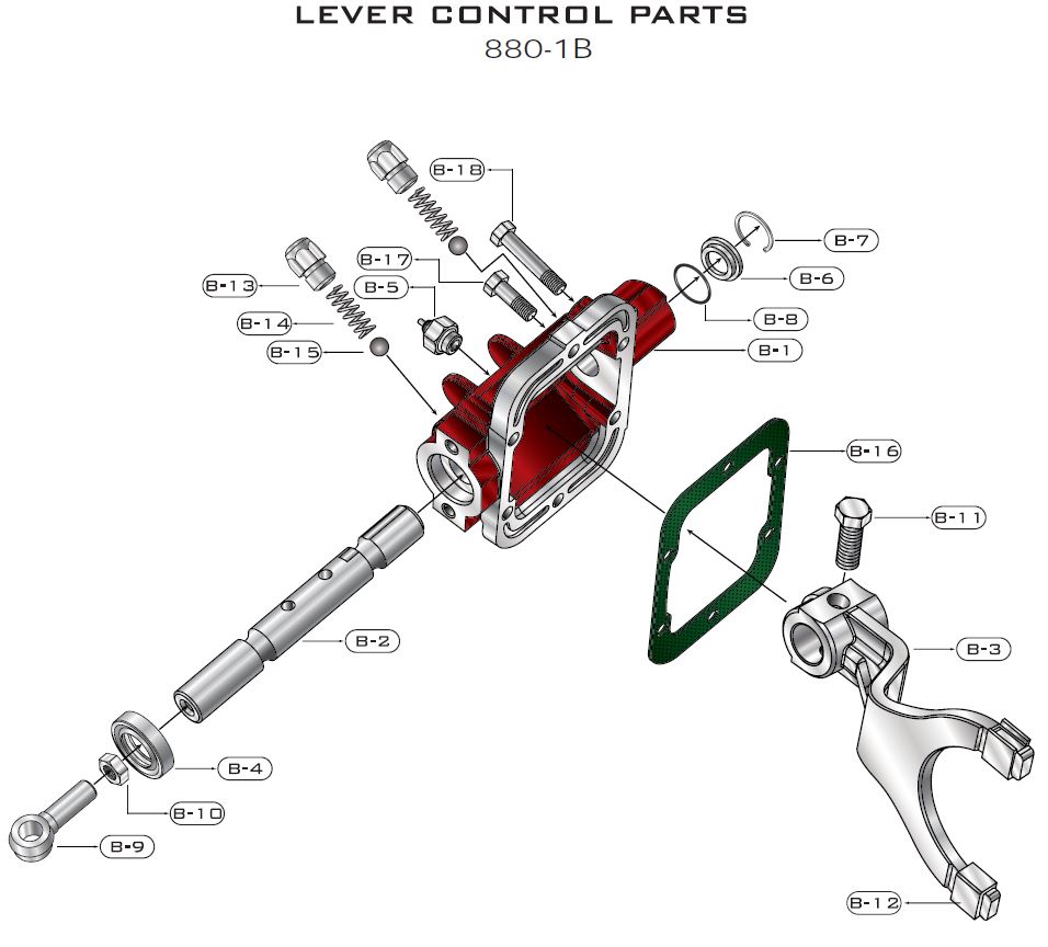 Lever Control Parts - 880-1B | Gearcentre Canada| Heavy Light-Duty ...