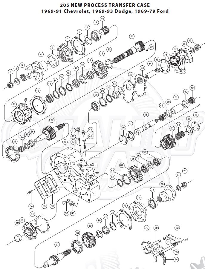 NP205 front Bearing Retainer Ford Chevy Dodge NP 205